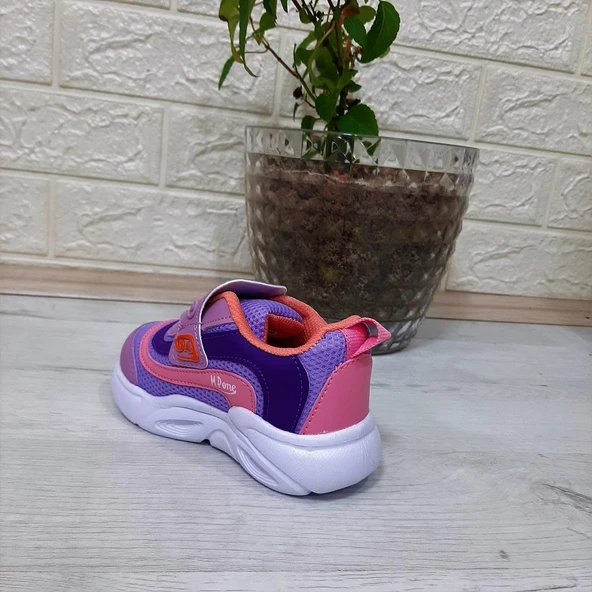 M.P. One 3229 Lila Cırtlı Işıklı Kız Çocuk Bebe Spor - Resim 5