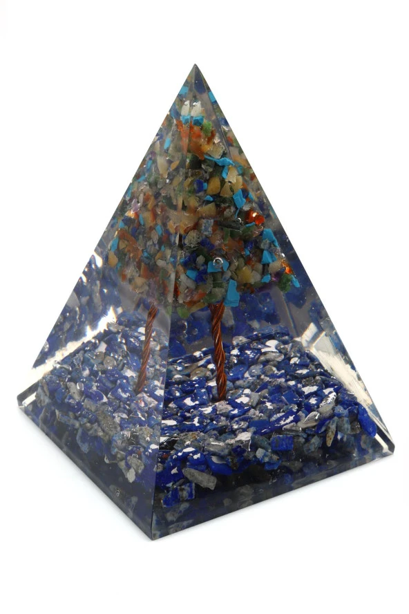Lapis Lazuli - Çakra Taşından Orgonit Piramit - 1