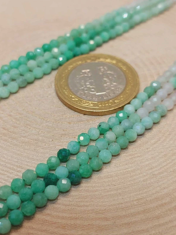 Zümrüt Taşı Faset Kesim 3mm Dizi (45910) - Resim 2