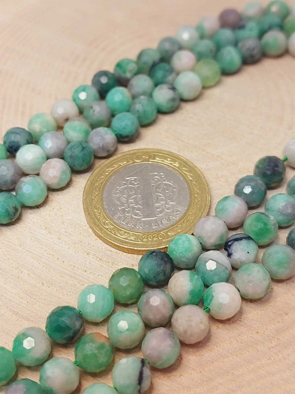 Zümrüt Taşı Faset Kesim 6mm dizi (45916) - Resim 2