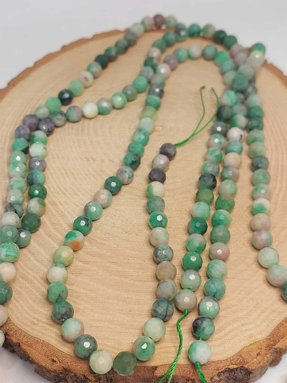 Zümrüt Taşı Faset Kesim 6mm dizi (45916) - Resim 3