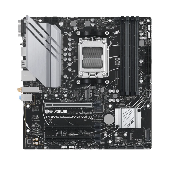 ASUS PRIME B650M-A WIFI II Soket AM5 AMD B650 DDR5 6400 MHz(O.C) mATX Anakart - 2