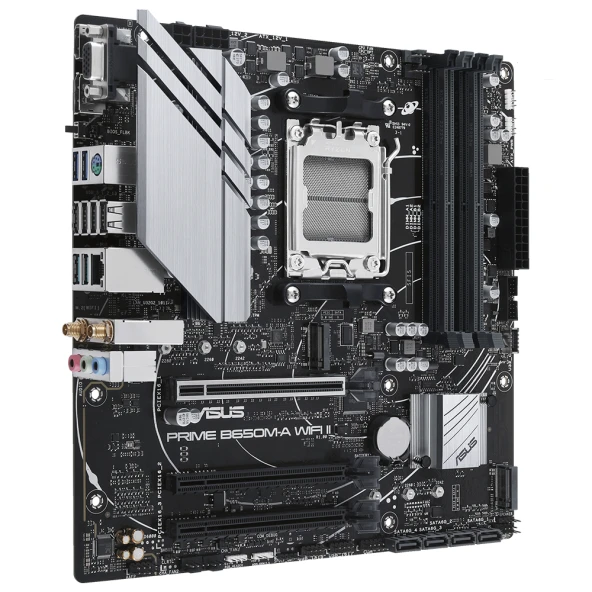 ASUS PRIME B650M-A WIFI II Soket AM5 AMD B650 DDR5 6400 MHz(O.C) mATX Anakart - 4