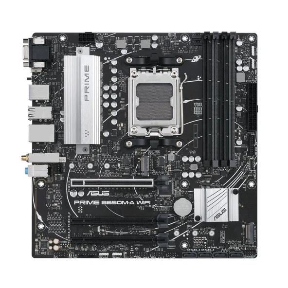 ASUS PRIME B650M-A WIFI II Soket AM5 AMD B650 DDR5 6400 MHz(O.C) mATX Anakart - 8