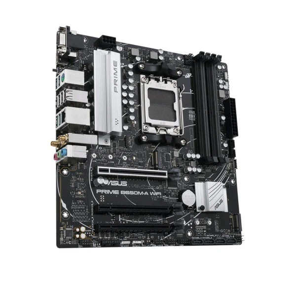 ASUS PRIME B650M-A WIFI II Soket AM5 AMD B650 DDR5 6400 MHz(O.C) mATX Anakart - 9