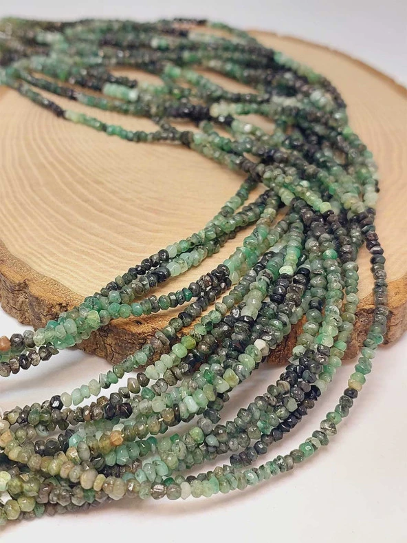 Zümrüt Taşı Dizi 2*3mm (30cm uzunluğundadır) (45918) - Resim 3