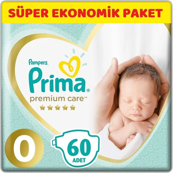 Prima Premium Care Bebek Bezi Beden:0 (1.5-2.5Kg) Prematüre 60 Adet Süper Ekonomik Pk ürün görseli