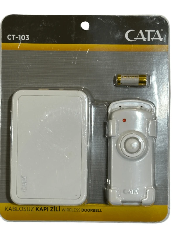 Cata CT-103 Kablosuz Kapı Zili (Beyaz Kenarlı)