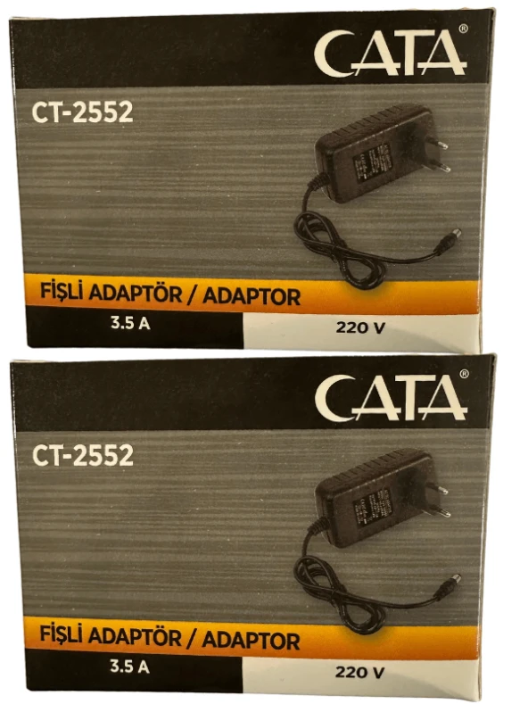 Cata CT-2552 3.5 Amper 220V Fişli Adaptör (2 Adet)