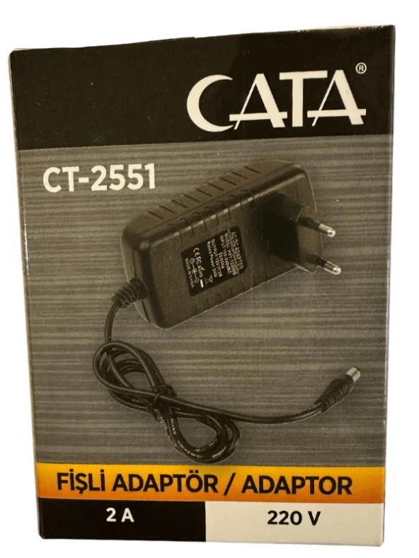 Cata CT-2551 2 Amper 220V Fişli Adaptör
