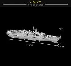 TYPE 056 CORVETTE 3D Metal Maket Bulmaca Puzzle modeli kitleri DIY 14+ Yaş 76+ parça - 3