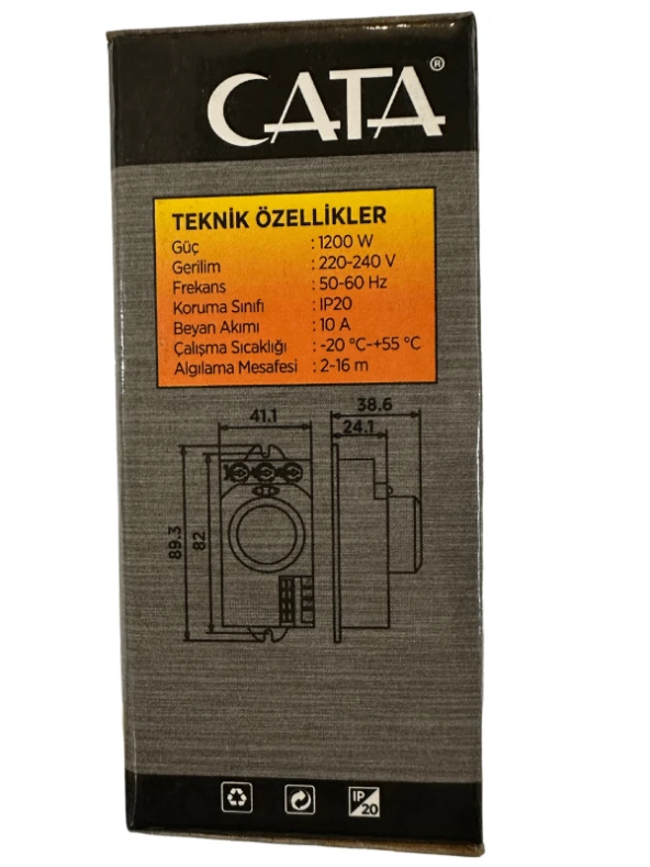 Cata CT-9185 1200W 360 Derece Radar Sensör (8 Adet) - 4