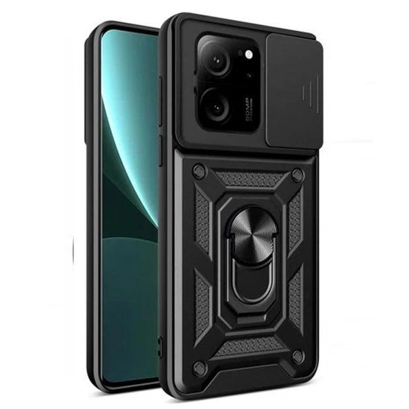Gpack Xiaomi Mi 13T 13T Pro Kılıf Tank Aramid Sürgülü Vega YüzüklüNano