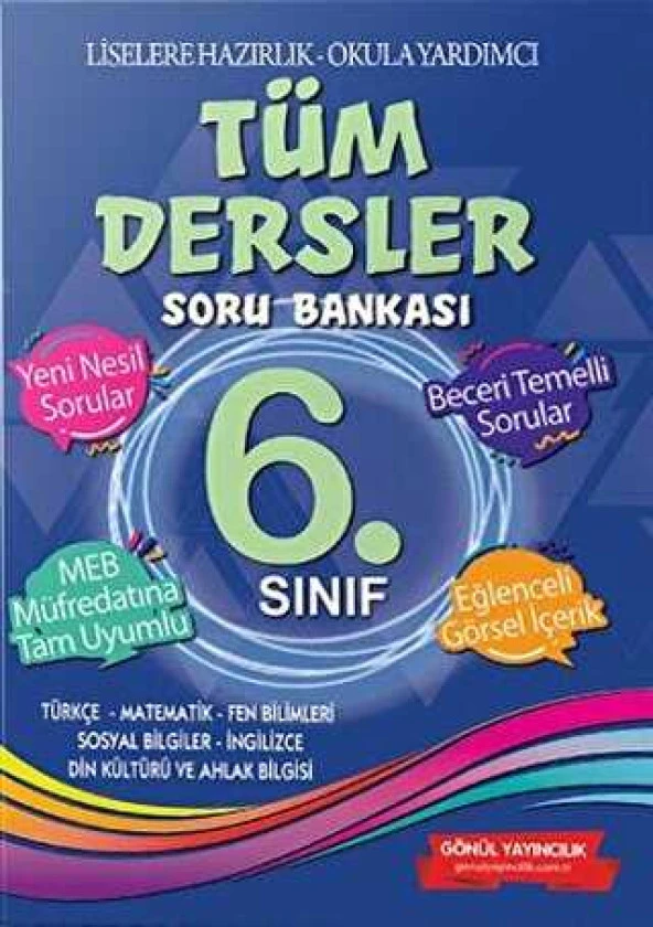 Gönül Yayınları 6.Sınıf Tüm Dersler Soru Bankası