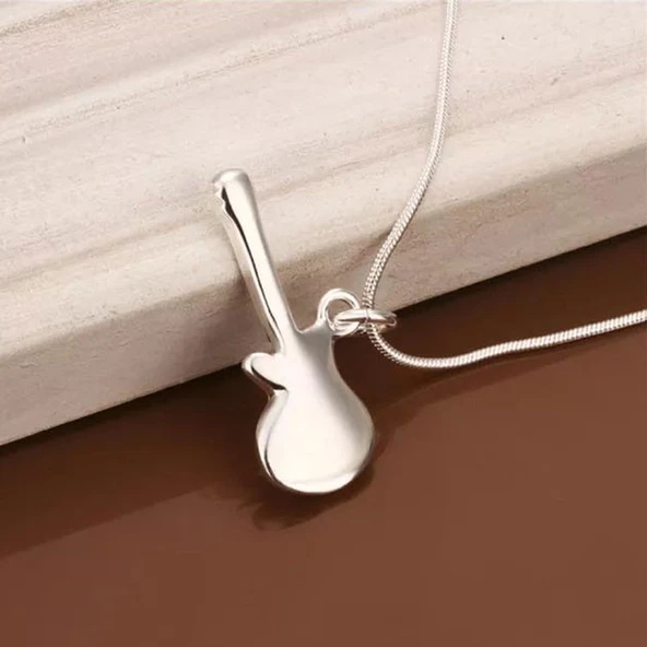 Hediyelik Gitar Kolye Ucu Gümüş GKU - 2