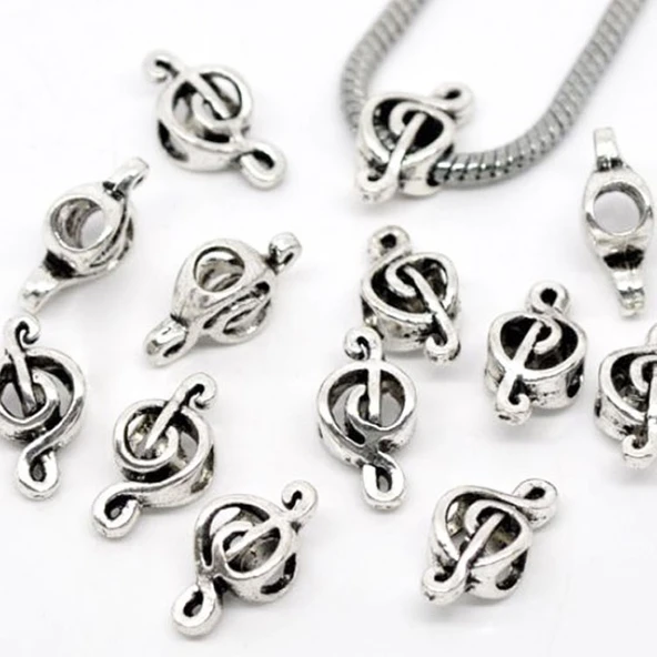 Hediyelik Nota Kolye Ucu Gümüş Kaplama NKU - 3