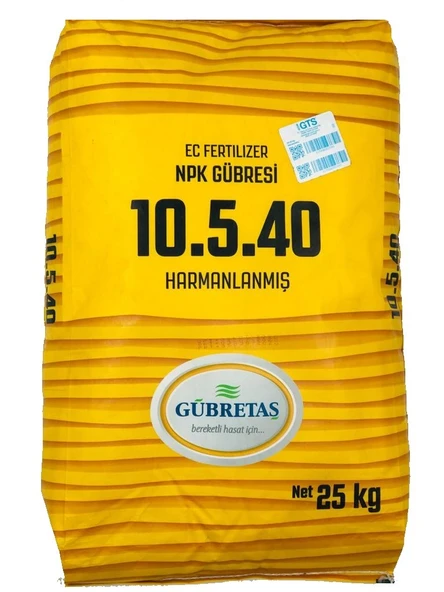 GÜBRETAŞ 10.5.40+ME (25 KG) AZOTLU FOSFORLU POTASYUM