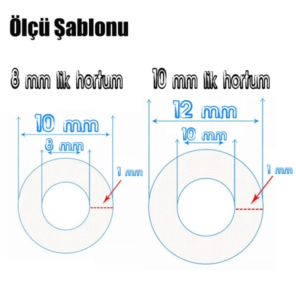 Şeffaf Terazi Hortumu Termosifon Otomobil Kapı Fitili (8-10 MM) - 3