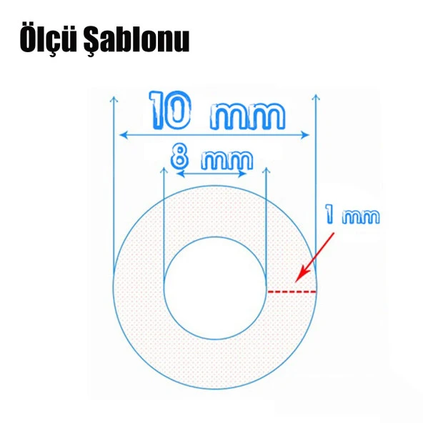 Şeffaf Terazi Hortumu Termosifon Otomobil Kapı Fitili (8-10 MM) - 8