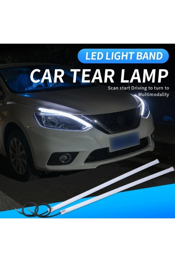 kepmorpho Ford Focus 3 Far Üstü Gündüz Ledi, Far Içi Kayar Led 60 Cm Selamlamalı