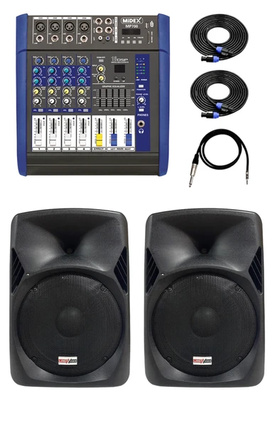 Lastvoice Bronz Paket-1 Profesyonel Ses Sistemi Mikser Hoparlör Ekipman Seti ürün görseli