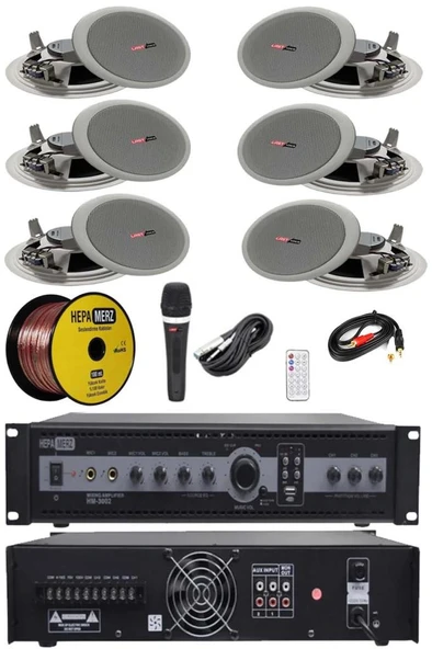 Lastvoice Maxx Paket-3 Tavan Hoparlörü ve 3 Bölgeli Anfi Ses Sistemi Paketi (Full Set) ürün görseli