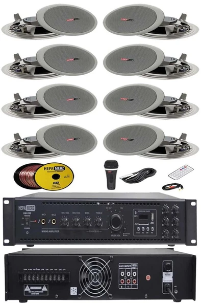 Lastvoice Maxx Paket-4 Tavan Hoparlörü ve 6 Bölgeli Anfi Ses Sistemi Paketi (Full Set) ürün görseli