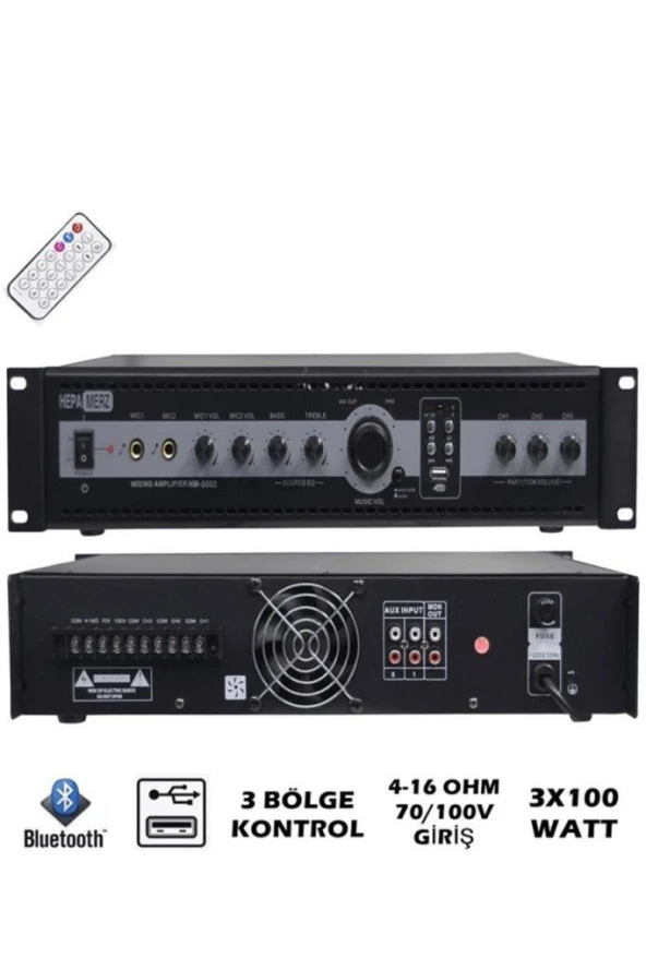 Lastvoice High Voice Paket-5 Bölgeli Anfi ve Duvar Hoparlör Ses Anons Sistemi Seti - 2