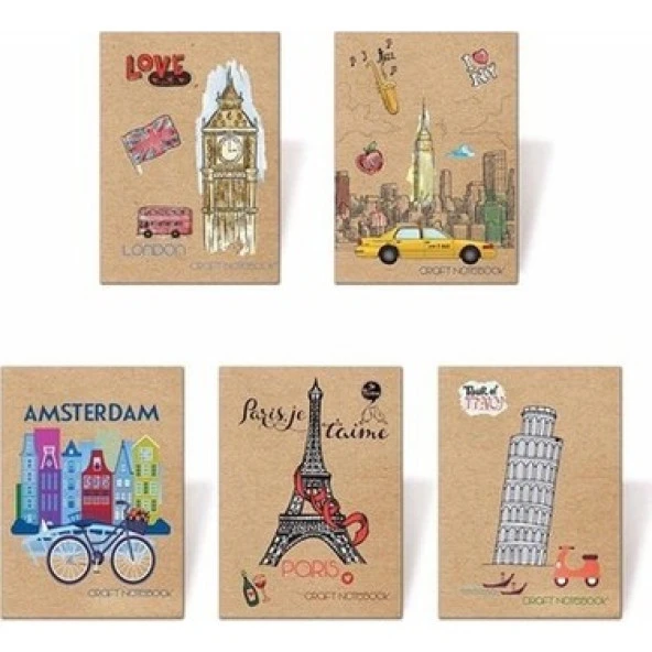 Liz Defter Kraft Kapak 14x20 Ivory 96 Yp Çizgili