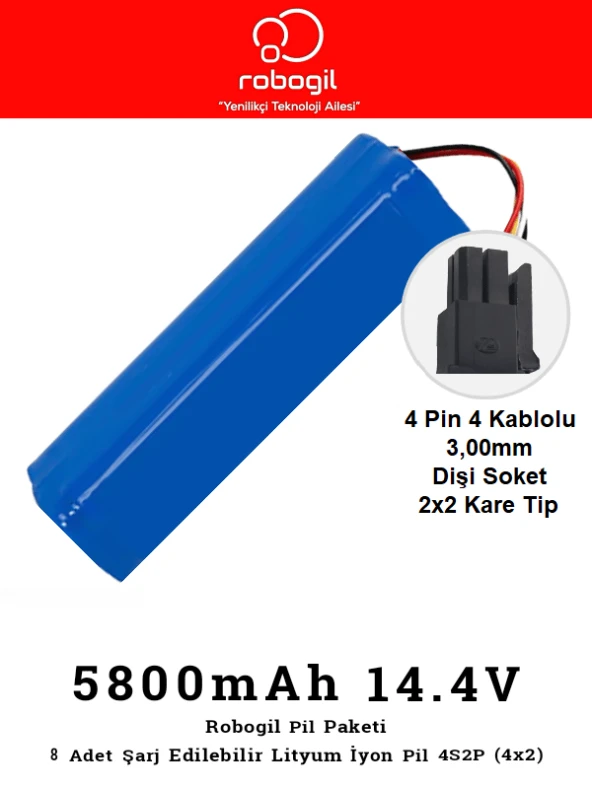 Pil5073C09S Fakir Robert RS 770 5800mAh Uyumlu Batarya Robot Süpürge Pili