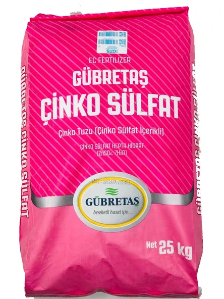 GÜBRETAŞ ÇİNKO SÜLFAT TOZ SUDA ERİR (% 22 - 25 KG)