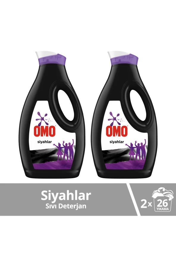 OMO Sıvı Çamaşır Deterjanı Siyahlar Için Siyahları Korur Zorlu Lekeleri Çıkarır1690 Ml 2 Adet