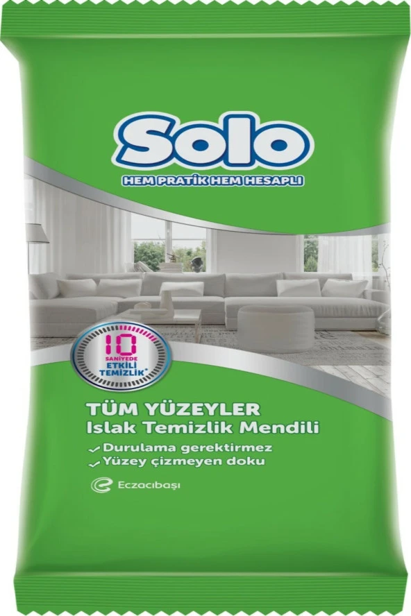 SOLO Tüm Yüzeyler Islak Temizlik Mendili