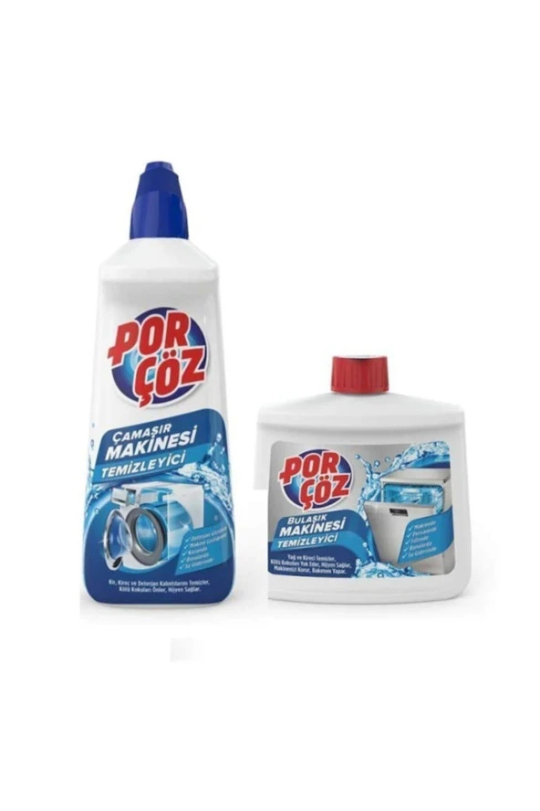 PORÇÖZ Bulaşık - Çamaşır Makinesi Temizleyici Seti