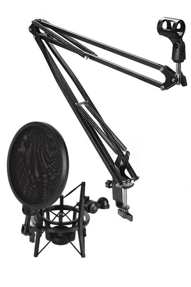 Lastvoice NB40 Masa Mikrofon Standı (Sehpa) + Sh-101 Pop Filtre ve Shock Mount Set ürün görseli 1