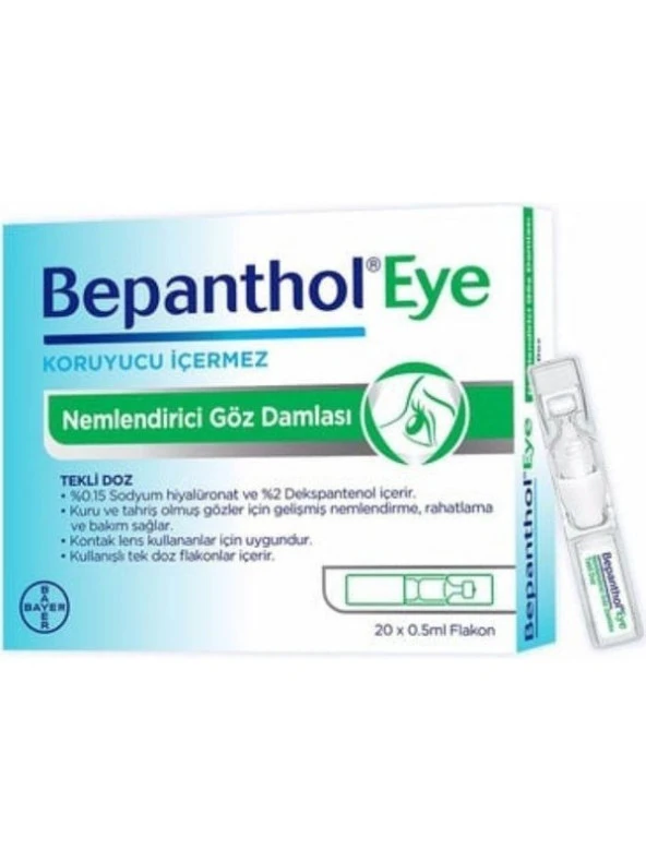 Bepanthol Eye Nemlendirici Tekli Doz 20X0.5ML Flakon