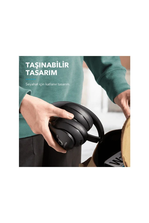 Anker Soundcore Life Q10i Kablosuz Bluetooth Kulak Üstü Kulaklık Siyah - 2