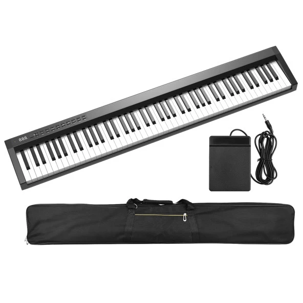 Jwin JDP-8820 88 Tuş Hassasiyetli Bluetooth + Şarjlı Piyano - Siyah