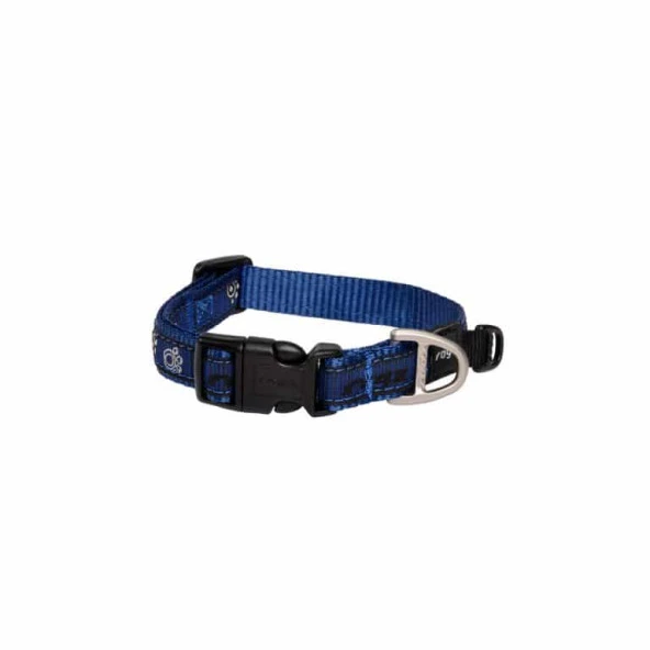 Rogz Fancy Dress Halsband M Navy Paw Medium