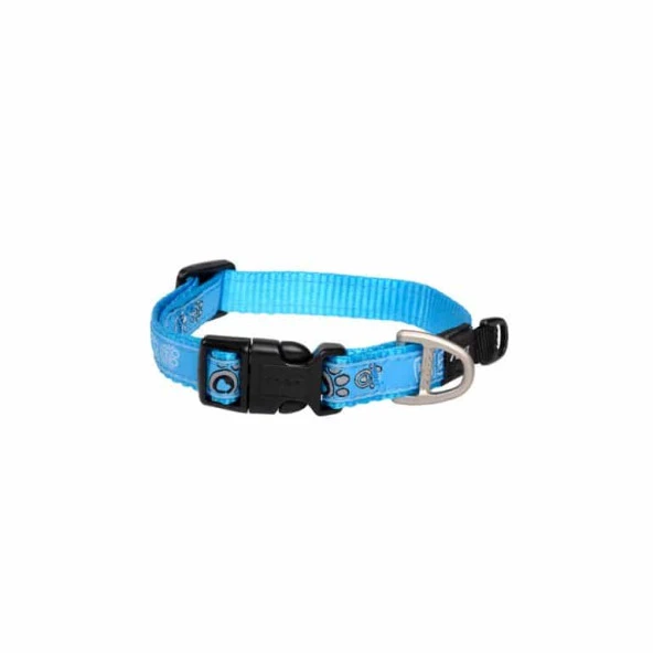 Rogz Fancy Dress Halsband XL Turq Paw Extra Large