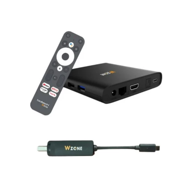 Botech Wzone 4K Android 12 Tv Box + Typc-E Tuner Uydu Alıcısı - 2