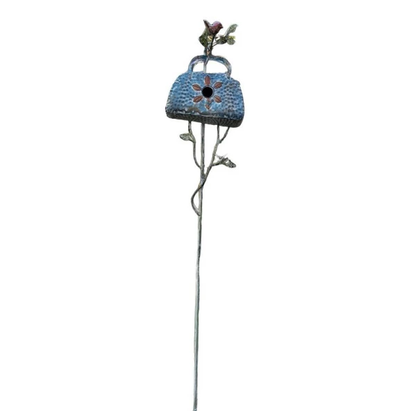 T.Concept Dekoratif, Desenli Mavi Kuş Yuvası 158 cm