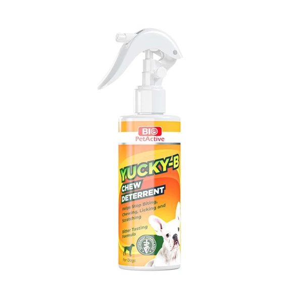 Bio Petactive Yucky-B Chew Deterrent Köpek Uzaklaştırıcı ve Çiğneme Önleyici Sprey 250ml