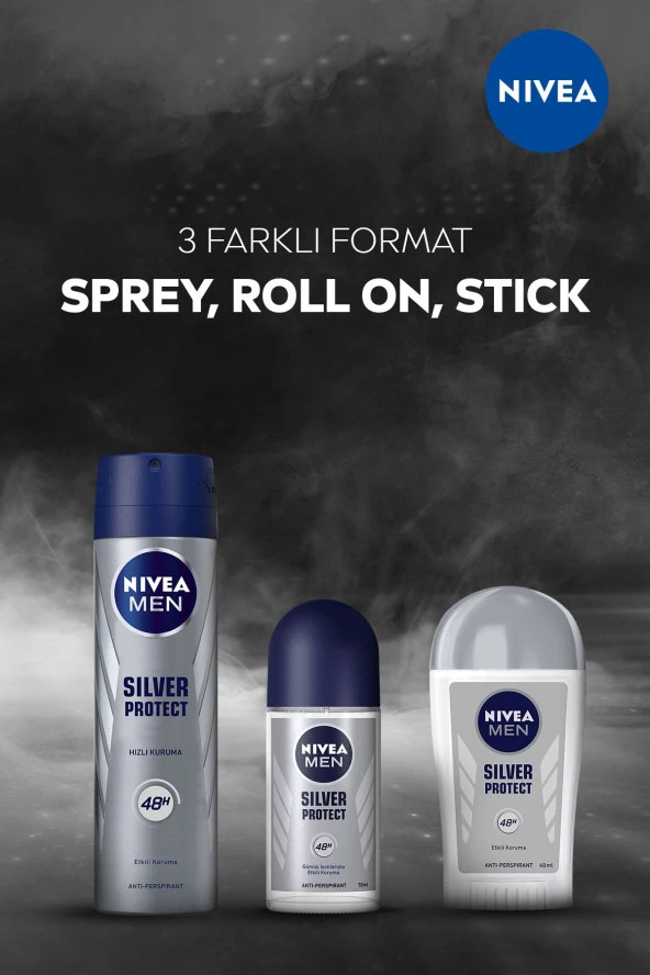 Nivea Men Erkek RollOn Deodorant Silver Protect 50 - Resim 6
