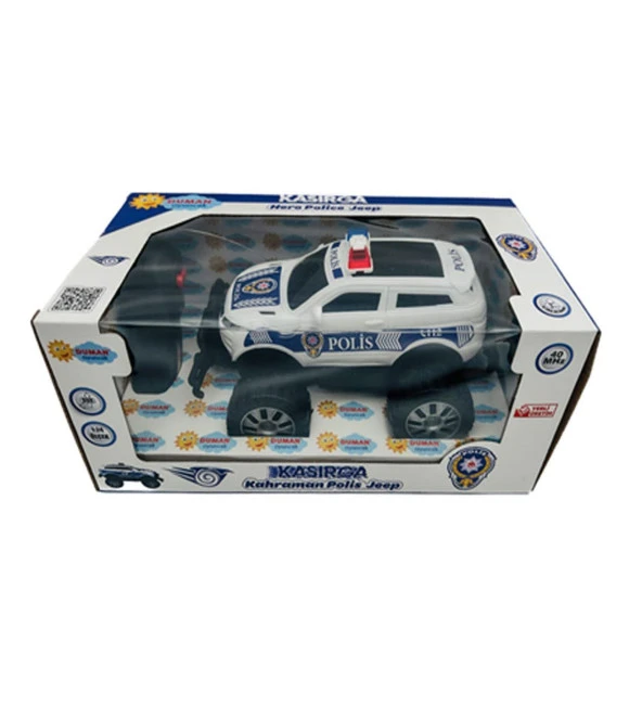 Uzaktan Kumandalı Süper Hızlı Off-Road  Kahraman Polis Jeep 1:24 (İleri -Geri Hareketli) - 6