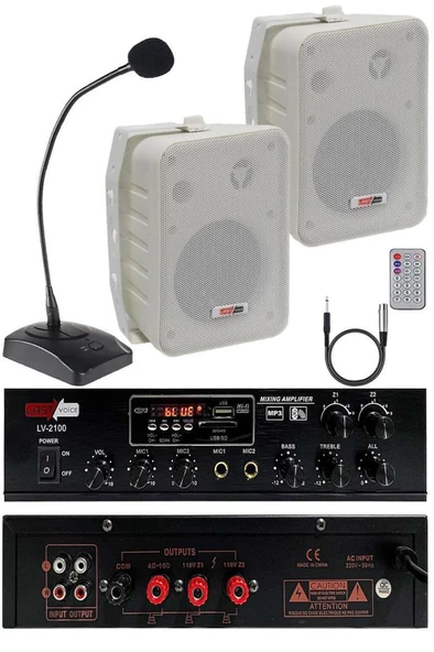 Lastvoice Large Paket-1 Hoparlör ve Anfi Anons Ses Sistemi Seti ürün görseli