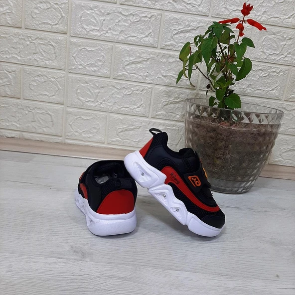 M.P. One 3229 Siyah Cırtlı Işıklı Erkek Çocuk Bebe Spor