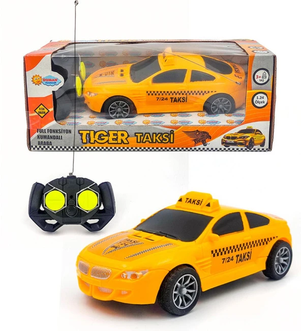 Uzaktan Kumandalı Full Fonksiyon Süper Hızlı 1:24 Ölçek,  Spor Taksi Arabası - 3