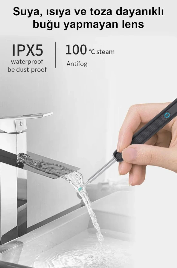 Valkyrie Kablosuz Wifi Kulak Temizleme Kamerası - Ios Android Iphone Uyumlu 1296P HD LED Otoskop Kamera - 2