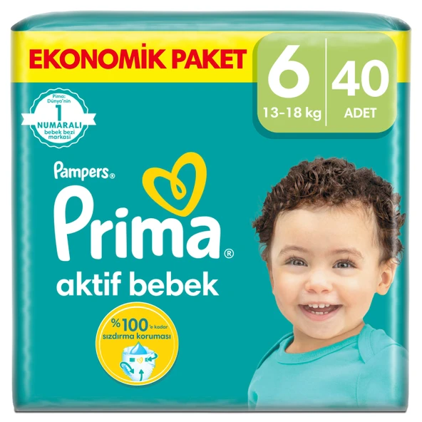 Prima Bebek Bezi Beden:6 (13-18Kg) Extra Large 200 Adet Mega Ekonomik Pk - Resim 2